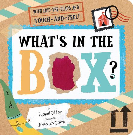 What's in the Box? book cover describing that it has lift the flaps and touch and feel