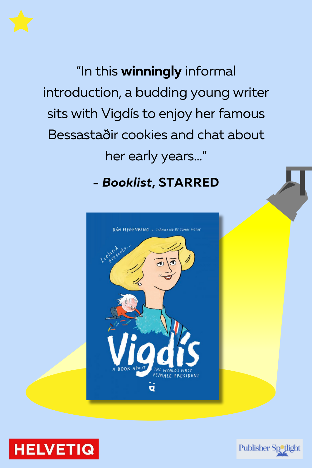 Vertical starred review graphic for Vigdis
